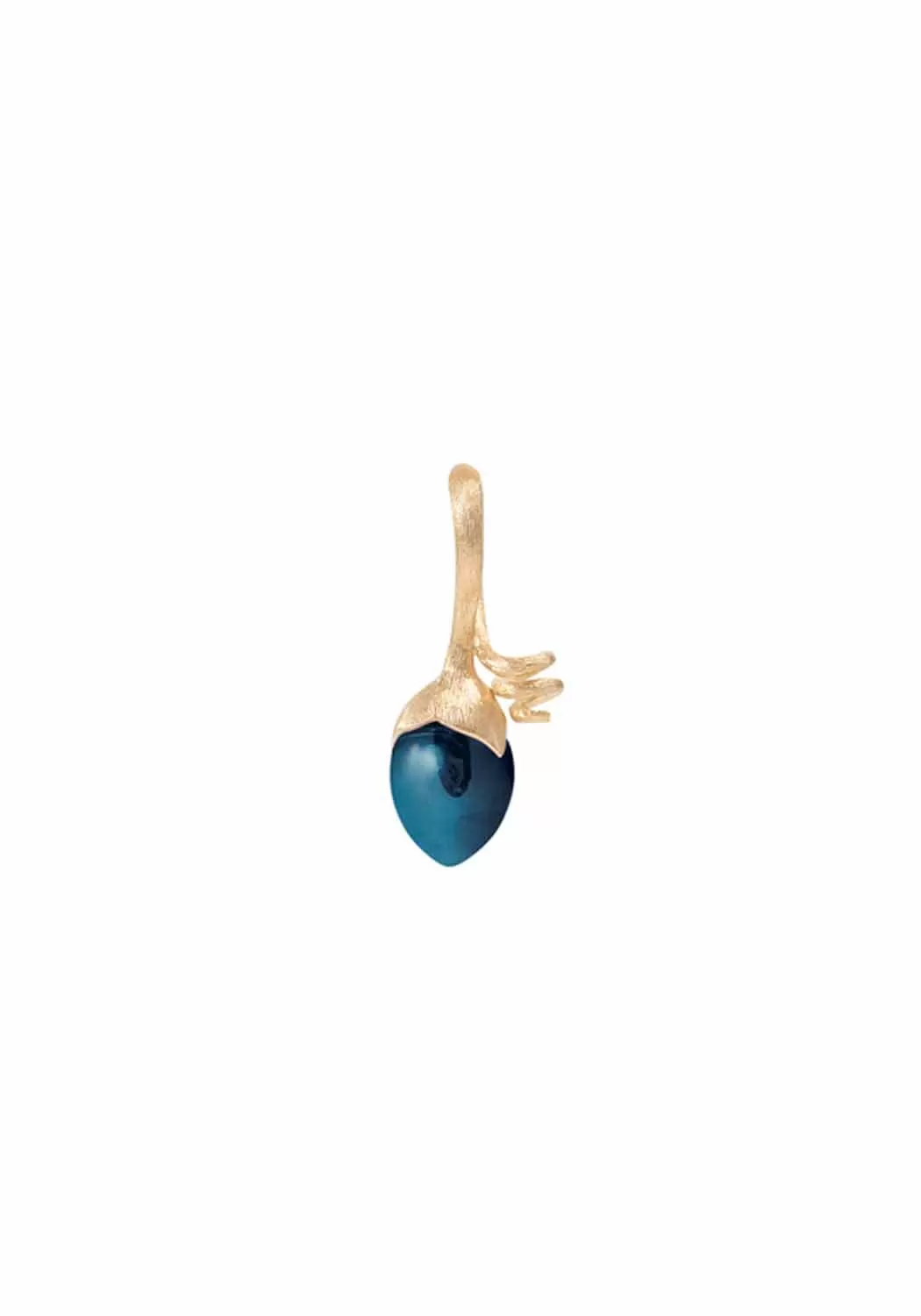 Ole Lynggaard Lotus Sprout 18KYG London Blue Topaz Pendant