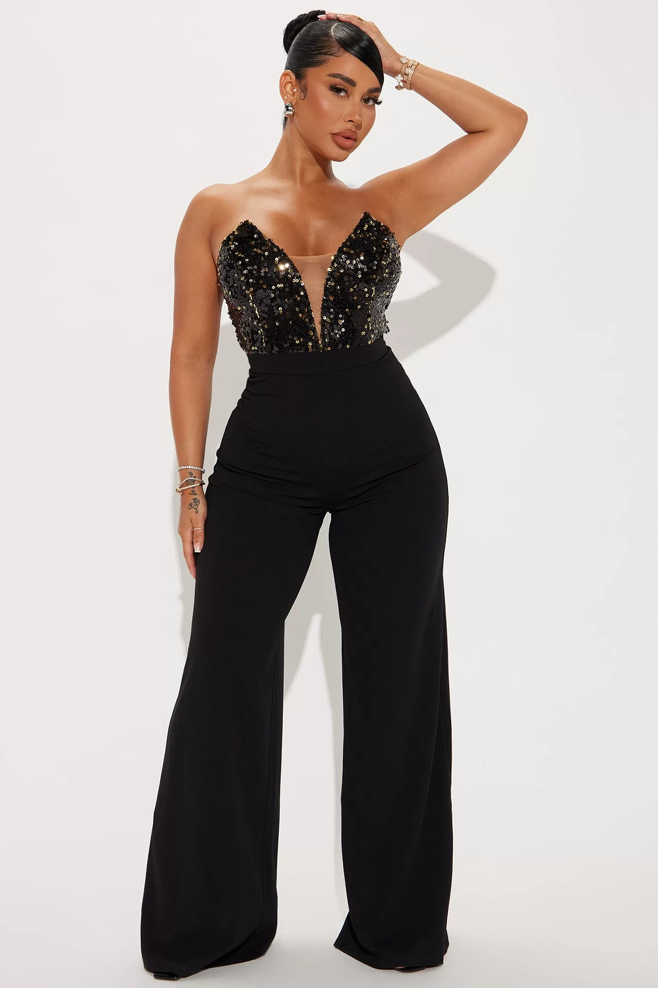 One Last Sparkle Jumpsuit - Black