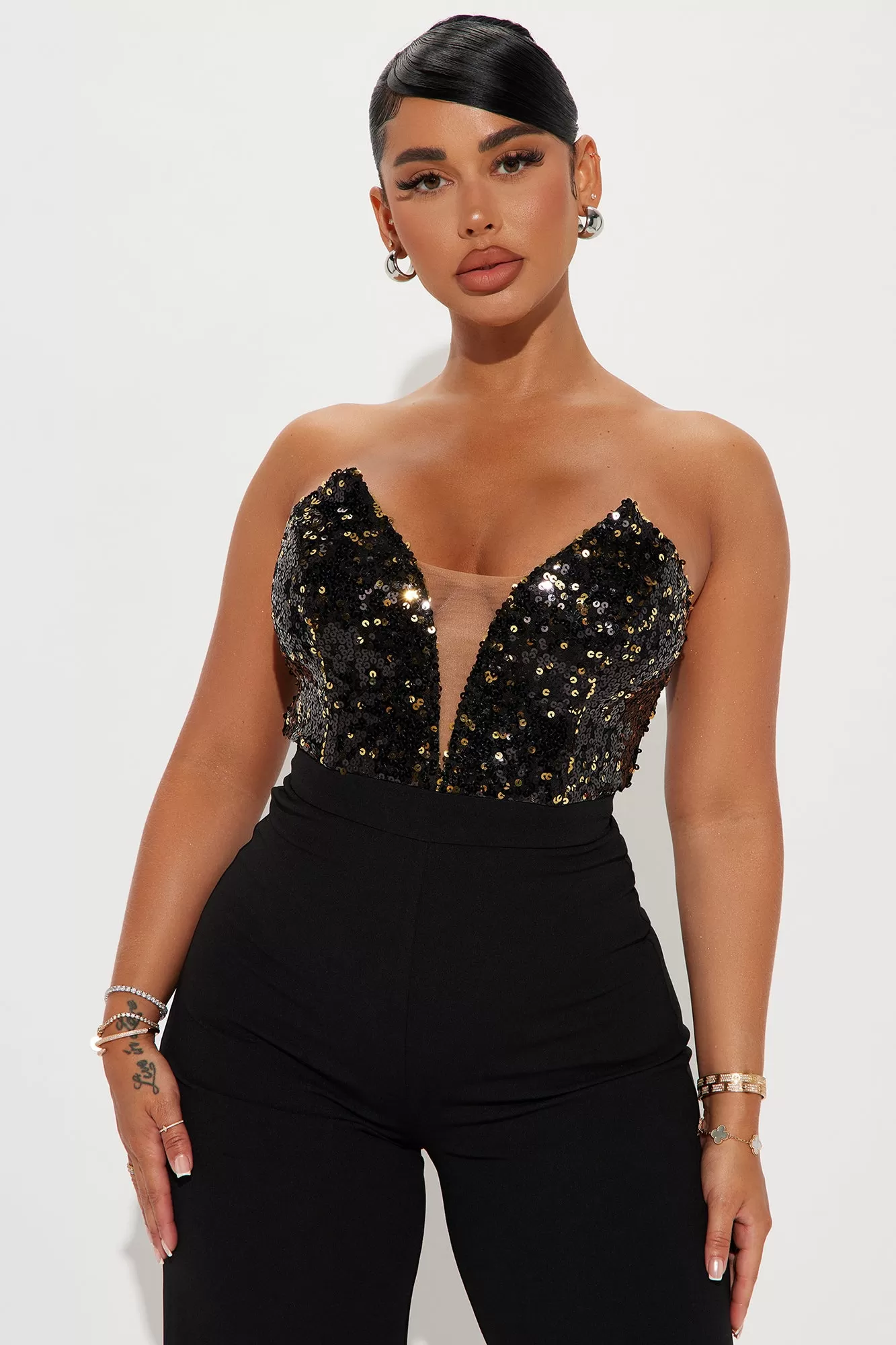 One Last Sparkle Jumpsuit - Black