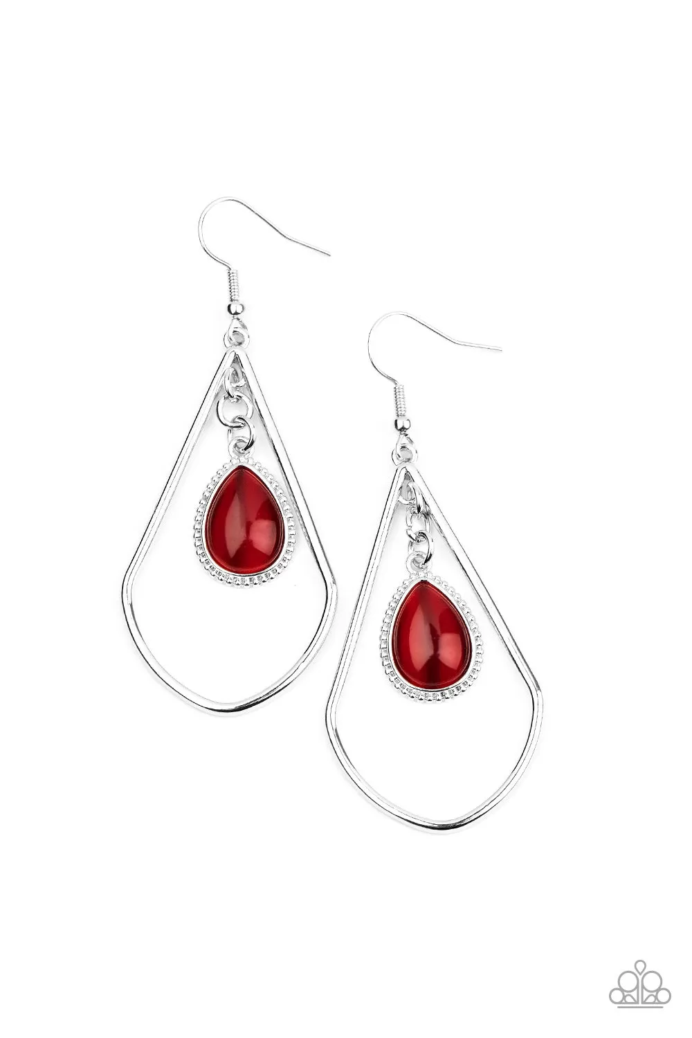 Paparazzi Ethereal Elegance - Red Earrings