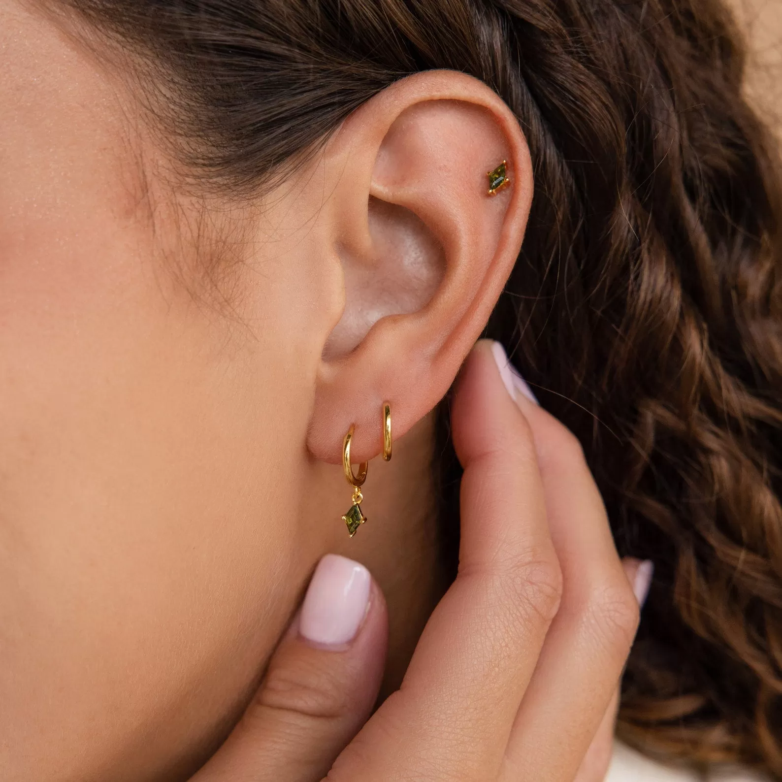 Peridot Earrings Set