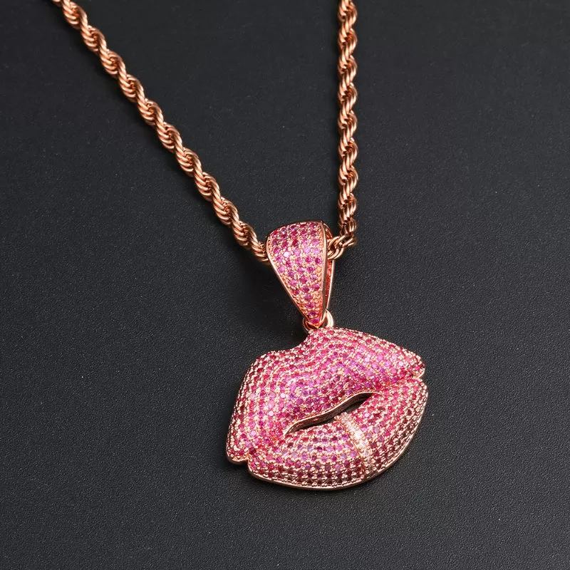 Pink Lip Pendant