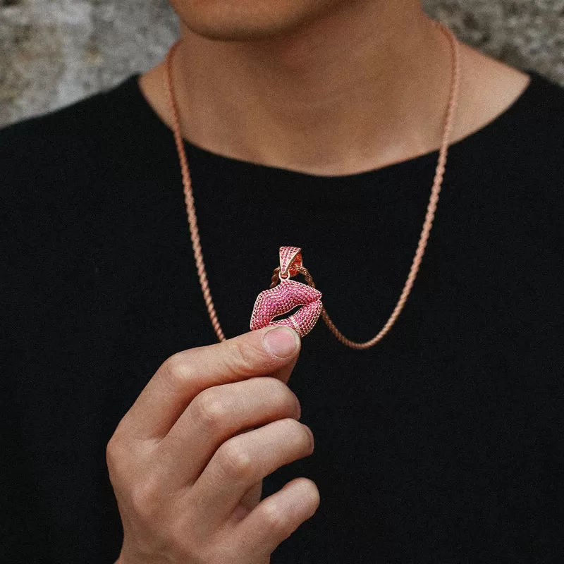 Pink Lip Pendant