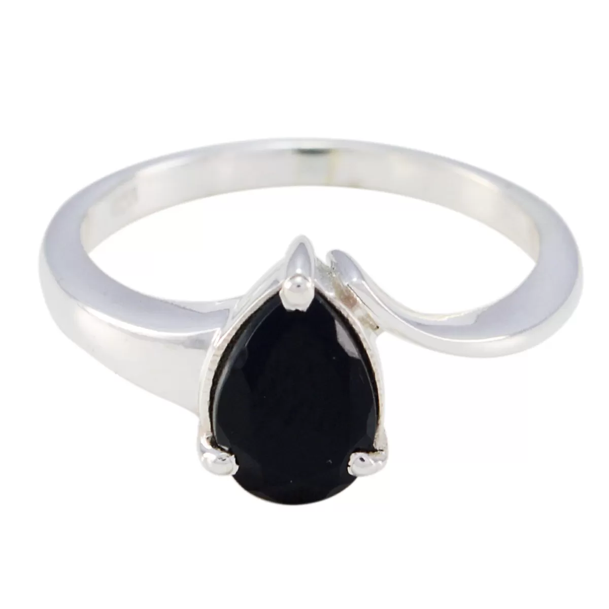 Pretty Gemstones Black Onyx 925 Sterling Silver Ring Jewelry Gifts