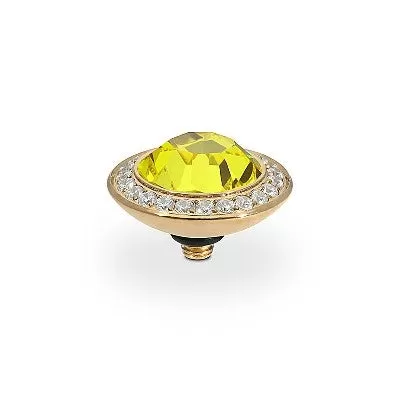 Qudo 13mm Tondo Crystal Deluxe Gold Topper