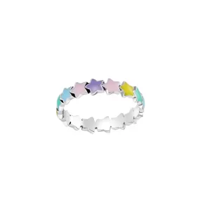 RAINBOW ENAMEL STARS RING