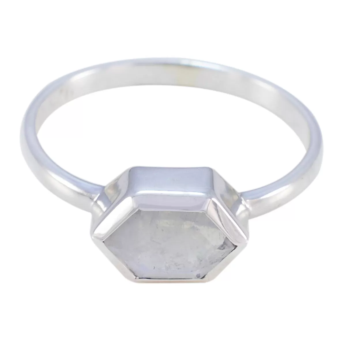 Riyo Classy Gems Rainbow Moonstone 925 Silver Ring Halloween Gift