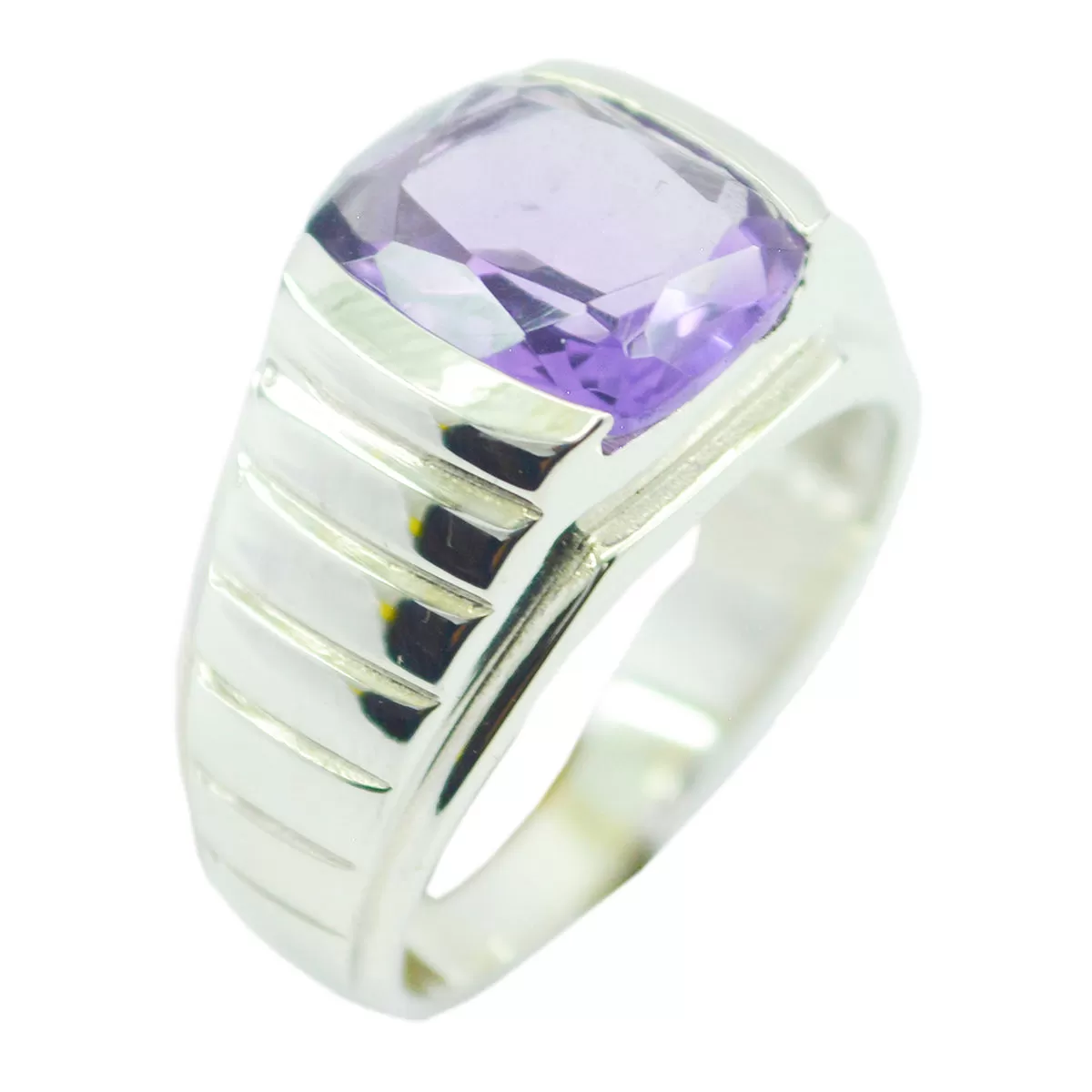 Riyo Fair Gems Amethyst Sterling Silver Rings Butterfly Jewelry