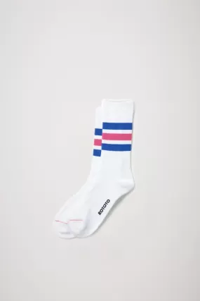 Rototo R1399 WHI/BLUE/PINK socks