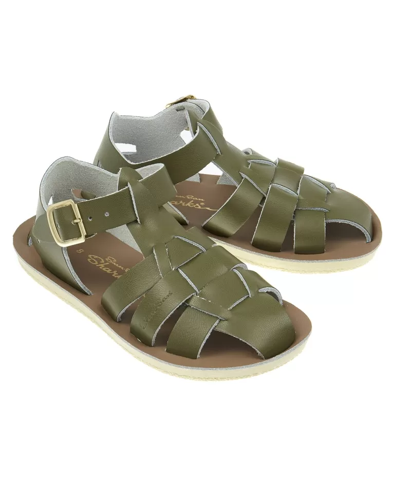 Salt-Water Sandals Child Shark Olive