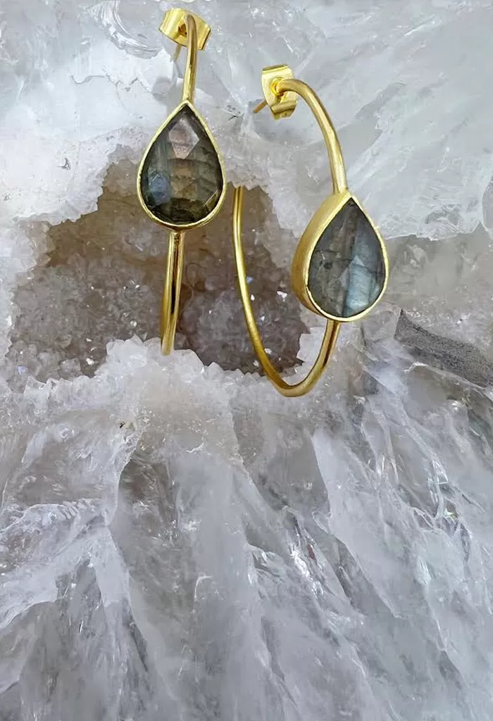 Sarabeth Earrings-Smokey Quartz