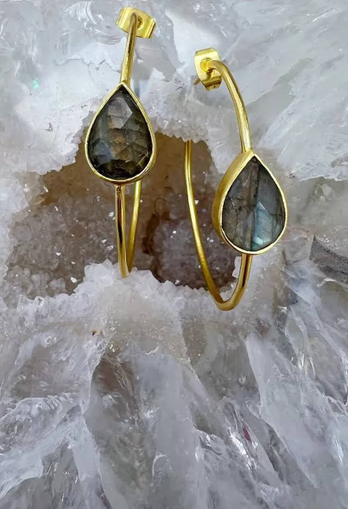 Sarabeth Earrings-Smokey Quartz