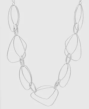 Shapes Galore Geo Silver Necklace