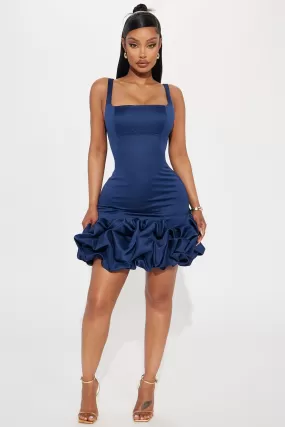 Sienna Satin Mini Dress - Navy