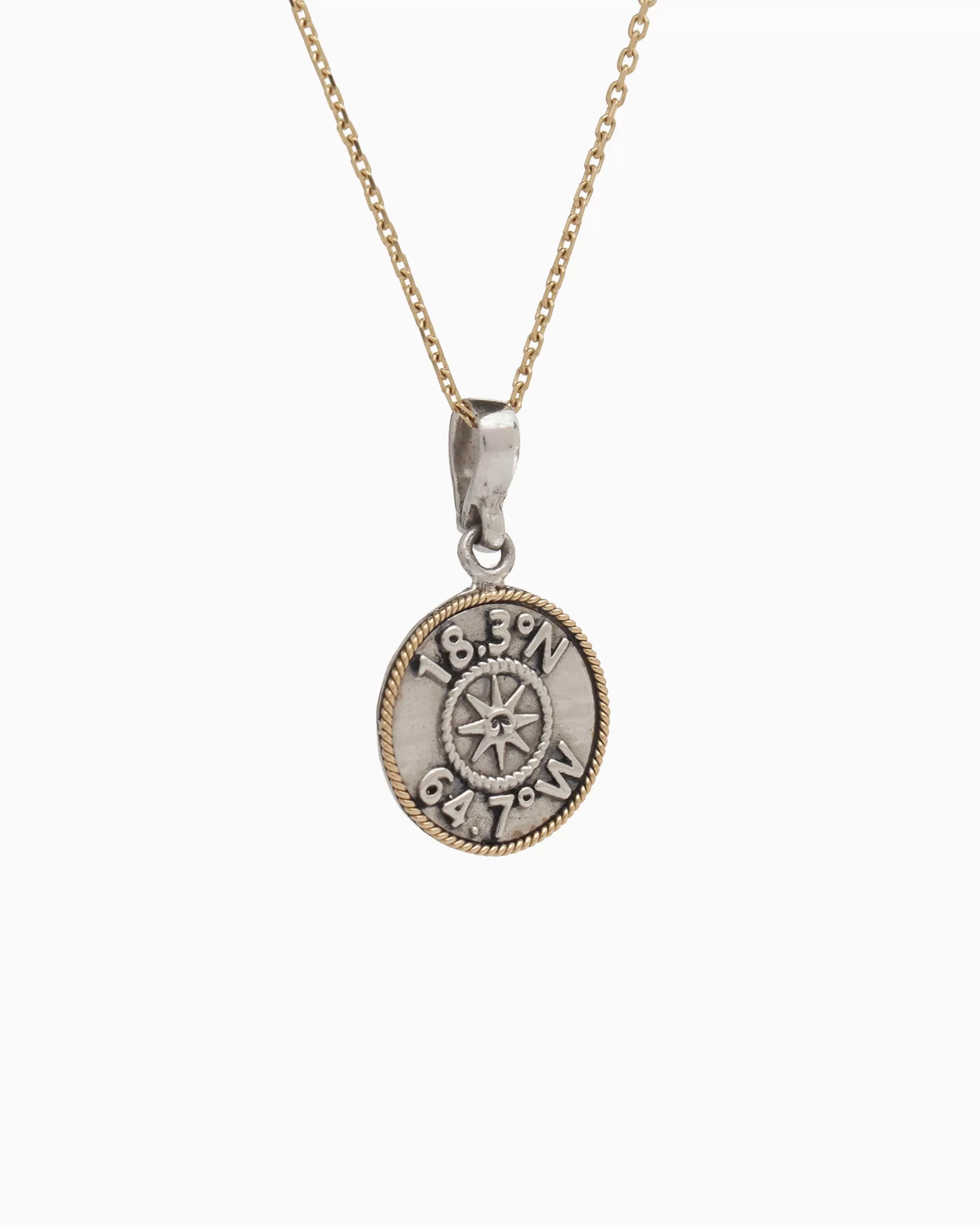 St. John Coordinates Medallion Pendant