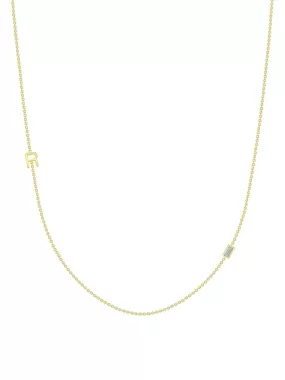 The Initial Necklace 14K - 1 Letter