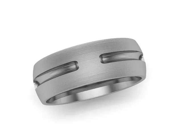 Titanium Ring with Cremation Ash