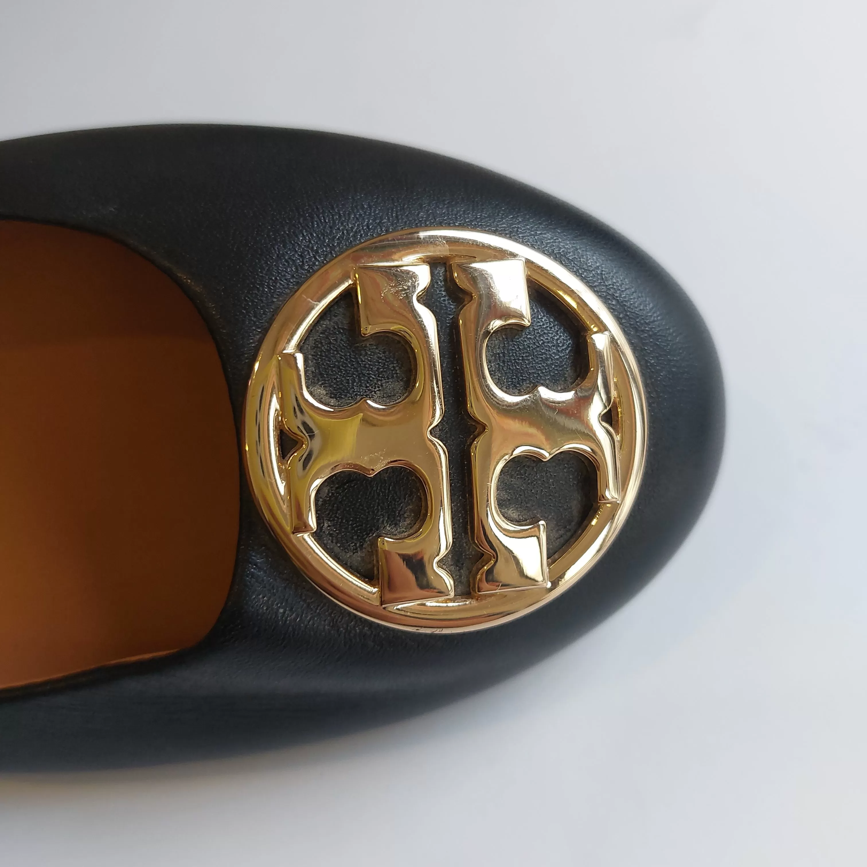 Tory Burch Chelsea Black Leather Ballet Flats | Gently Used |