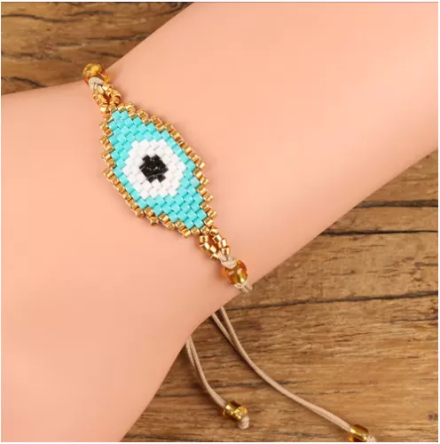 Turkish Evil Eye Tassel Pulsera Adjustable Bracelet