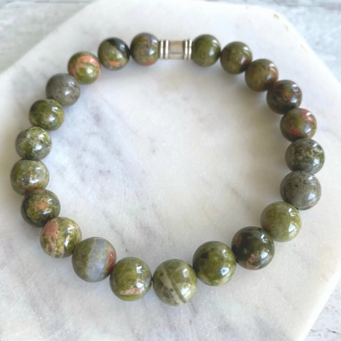 Unakite Gemstone Bracelet