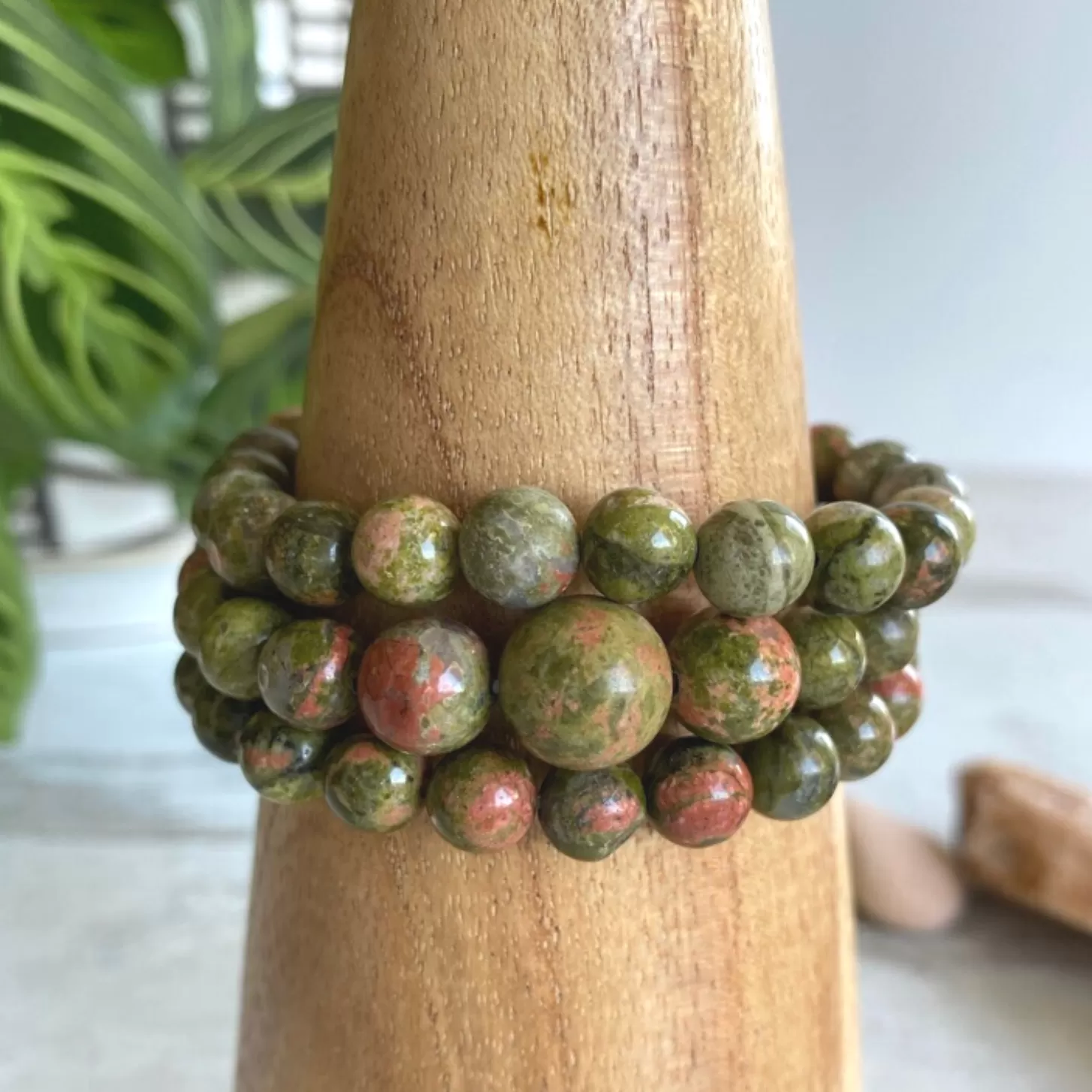 Unakite Gemstone Bracelet