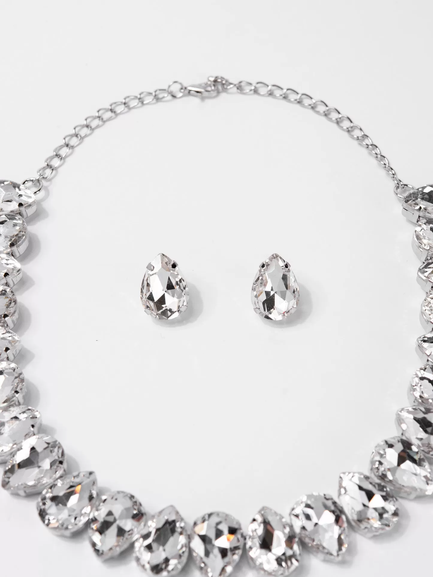 Victoria Rhinestone Statement Necklace Set