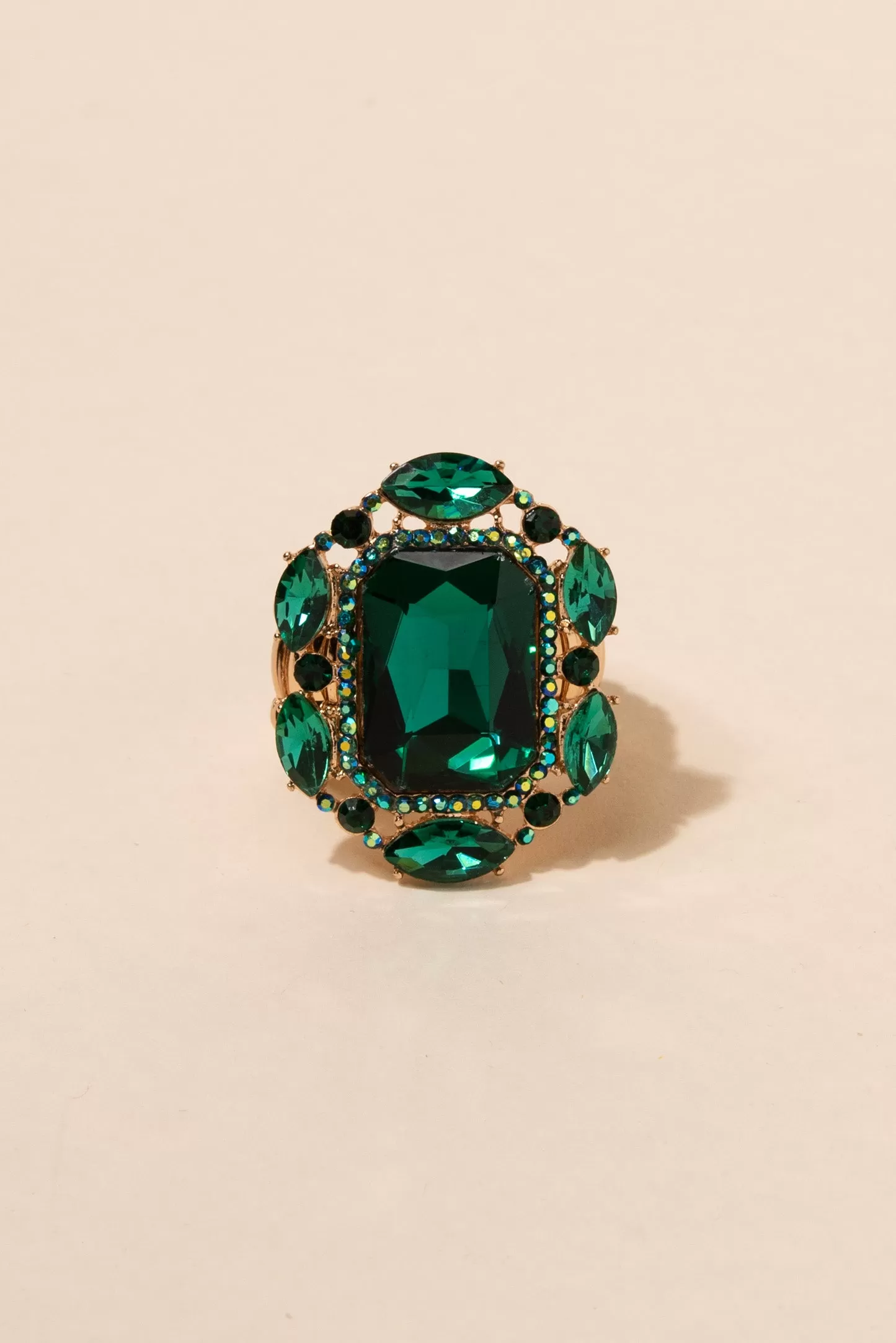 Victorian Square Rhinestone Ring