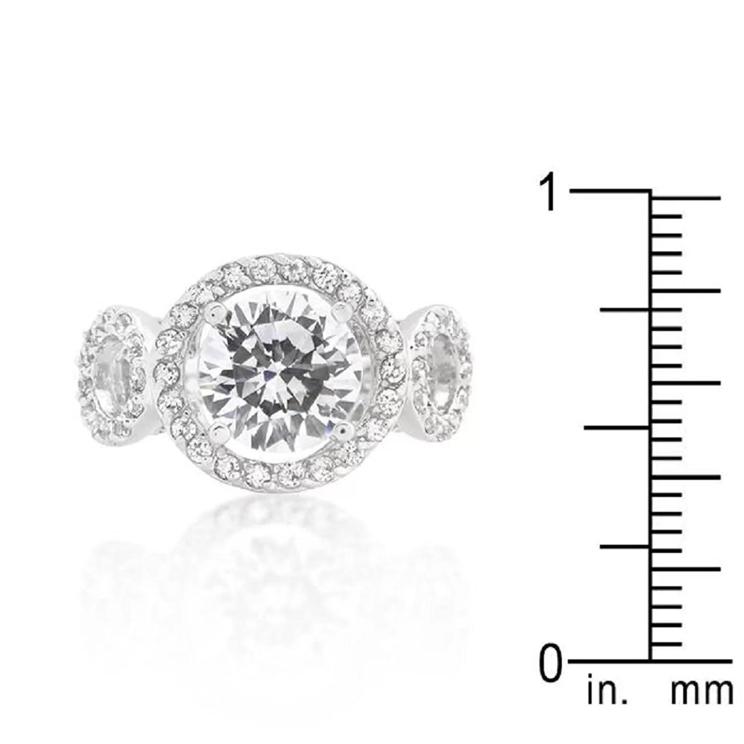 WildKlass Round Cut Trio Cubic Zirconia Ring