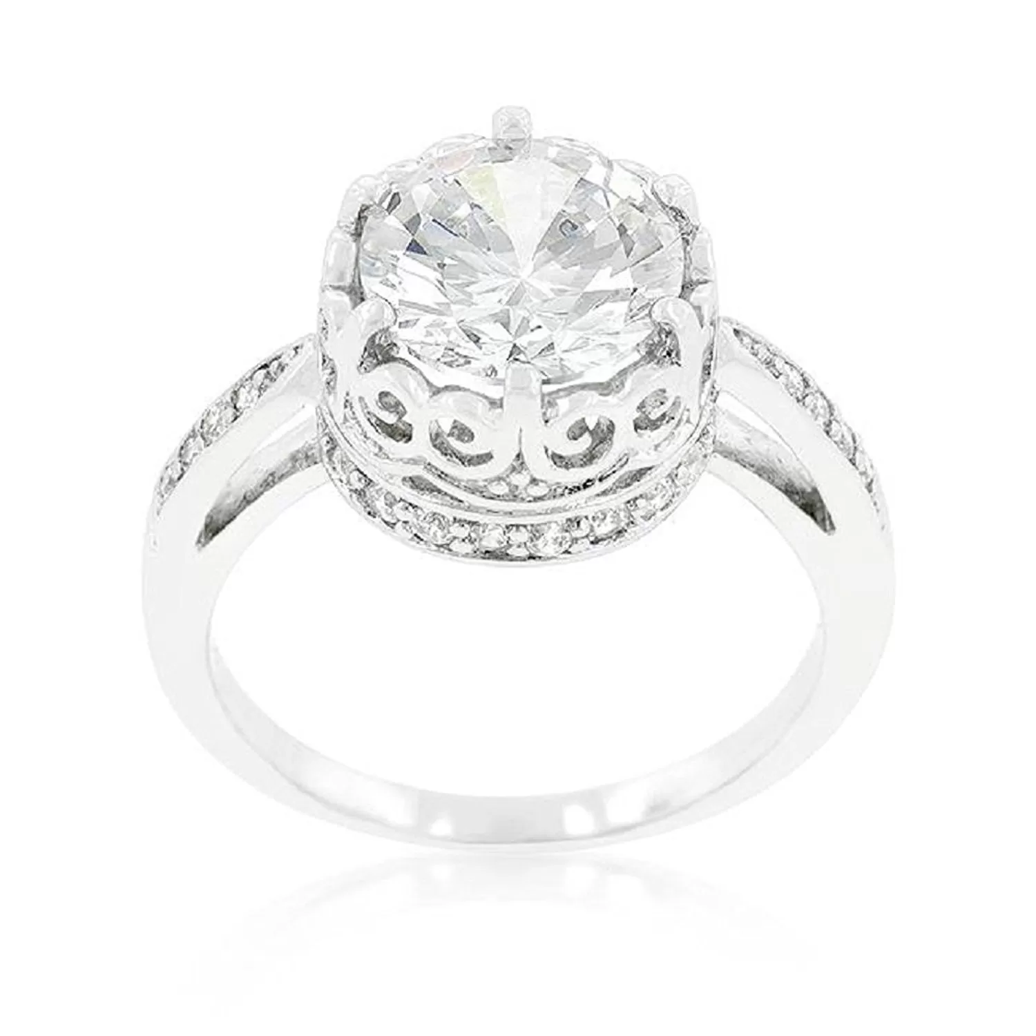 WildKlass Royal Crest Filigree Cubic Zirconia Ring